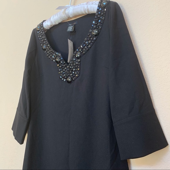BCBGMaxAzria Black Jewel Neckline Dress NWT - Picture 3 of 9